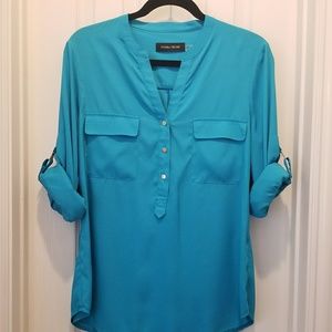 Aqua blue blouse